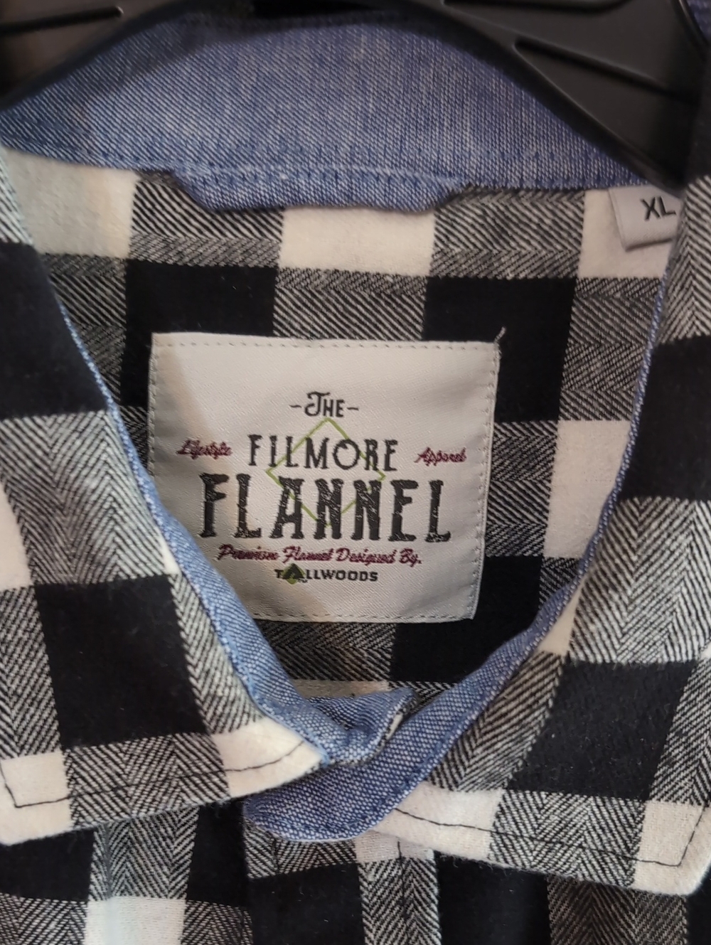 Men's Black & White Check Shirt by